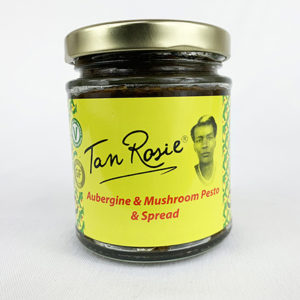 Tan Rosie aubergine and mushroom pesto